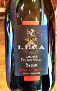 Mendoza, Arentina, Argentine wine, Luca Double select Syrah